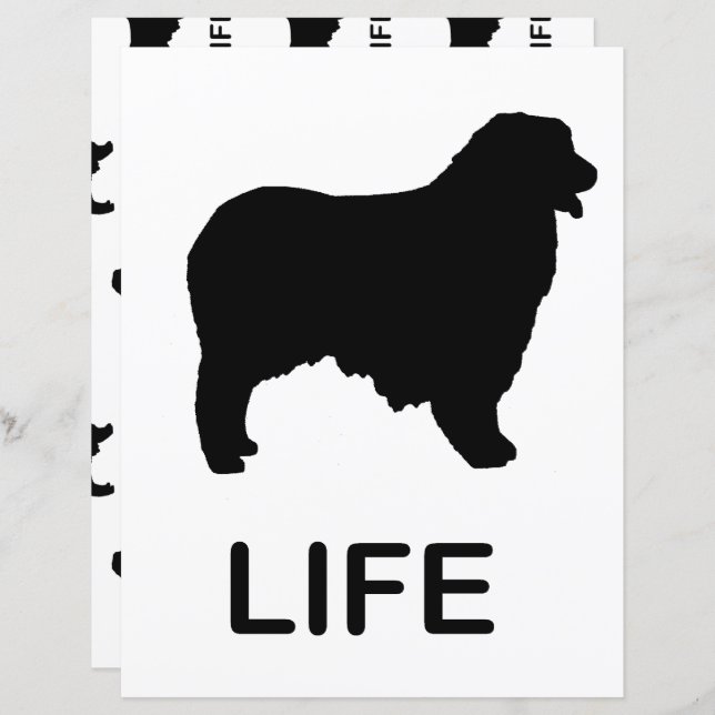dual sided scrapbook australian shepherd life (Front/Back)