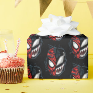 Dual Spider-Man Peter Parker & Venom Head Wrapping Paper