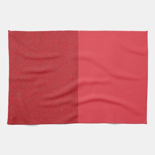 Dual-Texture Tomato Red Kitchen Towel – Customise (Horizontal)