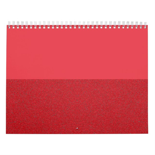 Dual-Texture Tomato Red Wall Calendar – Customise (Cover)