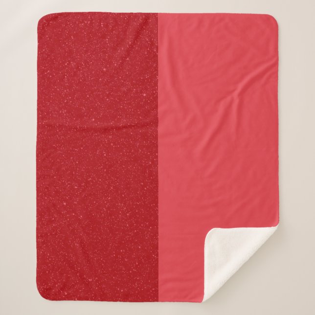 Dual Tomato Red Sherpa Blanket – Customisable (Front)