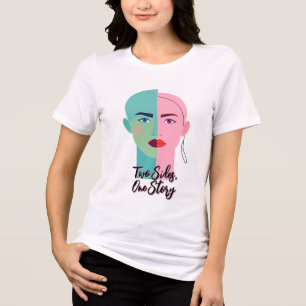 Dual-Tone Abstract Face Tri-Blend Shirt