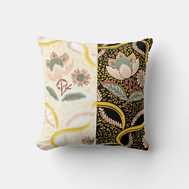 Dual-Tone Botanical Pillow (Front)
