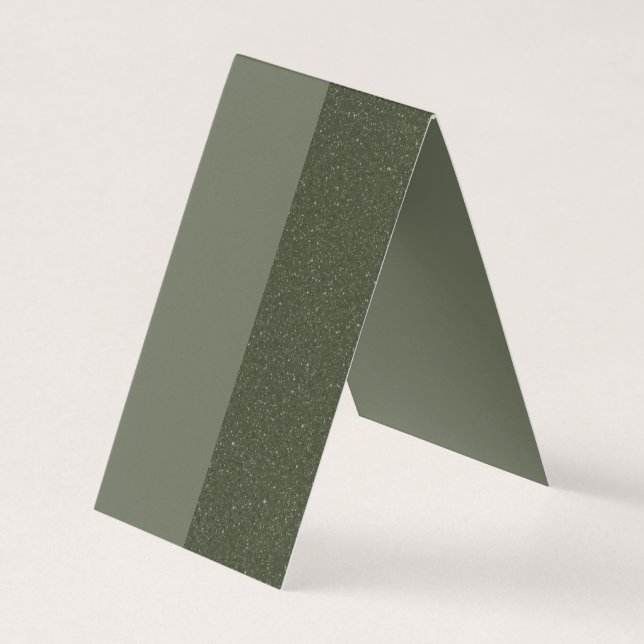 Dual-Tone Moss Green Corkscrew – Customisable Business Card (Front)