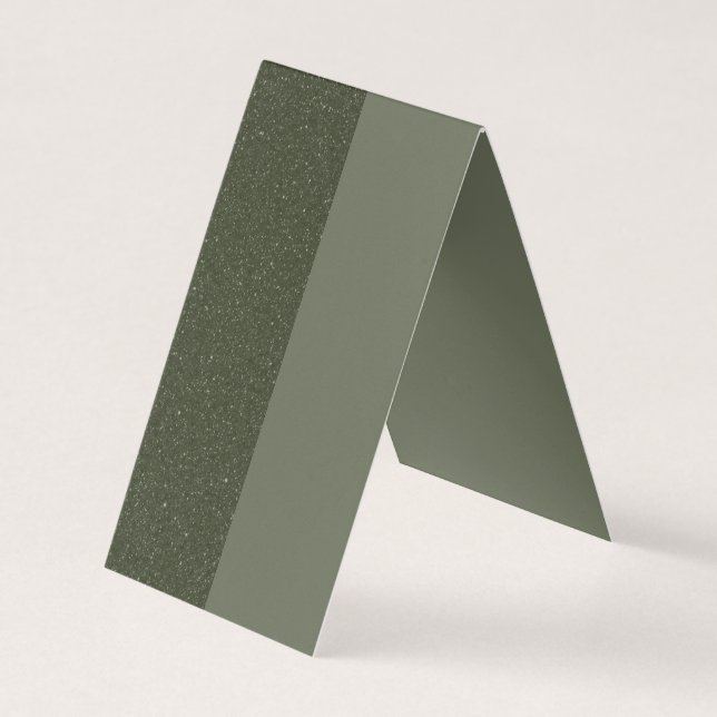 Dual-Tone Moss Green Folded Card – Customisable (Front)