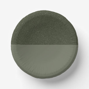 Dual-Tone Moss Green Paper Plate – Customisable