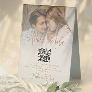Dual Tone Photo Capture the Love QR Wedding