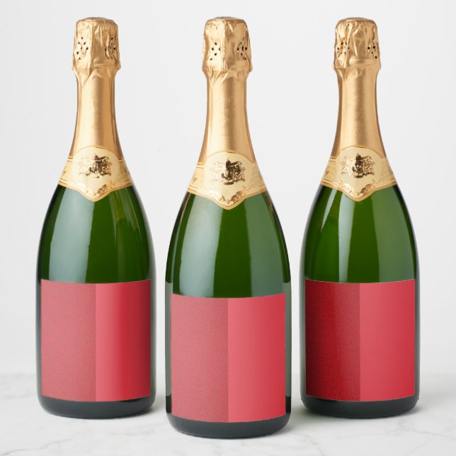 Dual-Tone Tomato Red Beverage Label Set (Custom) (Bottles)