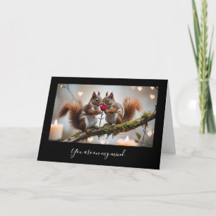 Dual Valentine animals Pass card