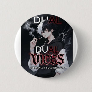 Dual Vices Resonance of a Shattered Soul Anime Art 6 Cm Round Badge