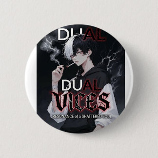 Dual Vices Resonance of a Shattered Soul Anime Art 6 Cm Round Badge