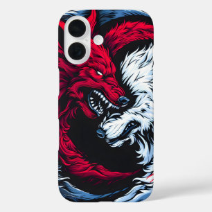 Dual Wild Lunar Wolf iPhone 16 Case