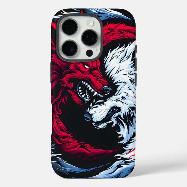 Dual Wild Lunar Wolf Case-Mate iPhone Case (Back)