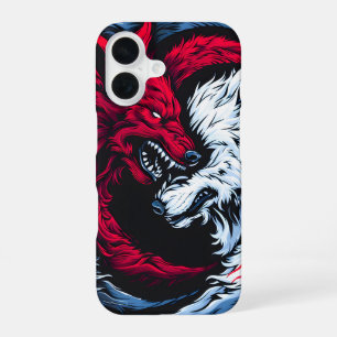 Dual Wild Lunar Wolf iPhone 16 Case