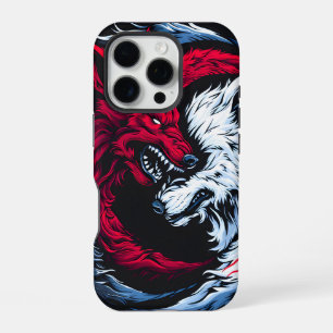 Dual Wild Lunar Wolf iPhone 16 Pro Case
