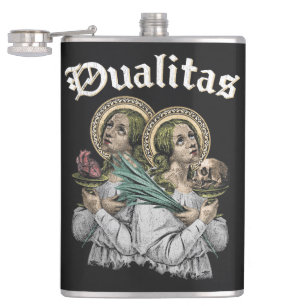 Dualitas - Gothic Design Hip Flask