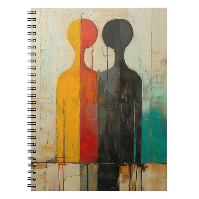 Duality – Abstract Figures of Light and Shadow Notebook (Front)