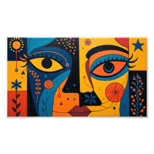 Duality in Bloom: A Symphony of Sight and Symbol Photo Print