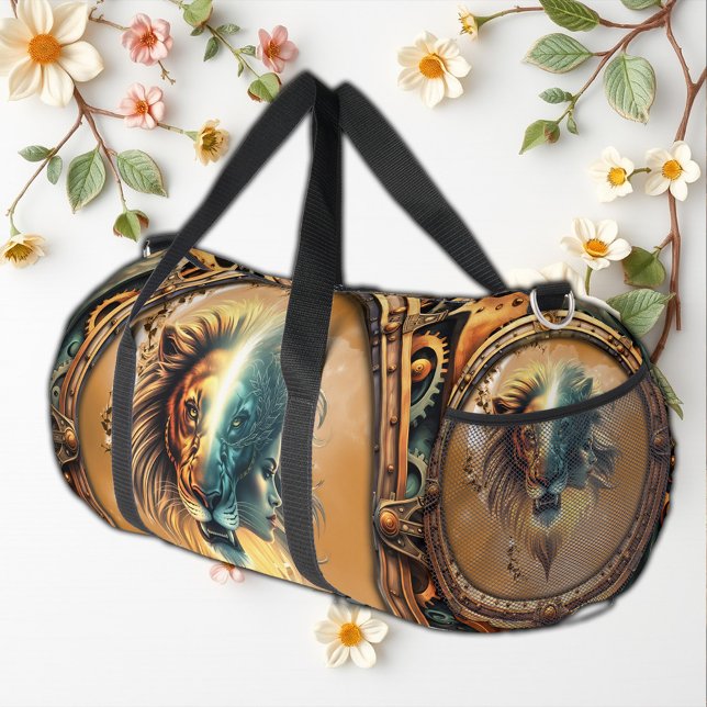Duality of Strength, The Lion and the Woman.  Duffle Bag (Creator Uploaded)