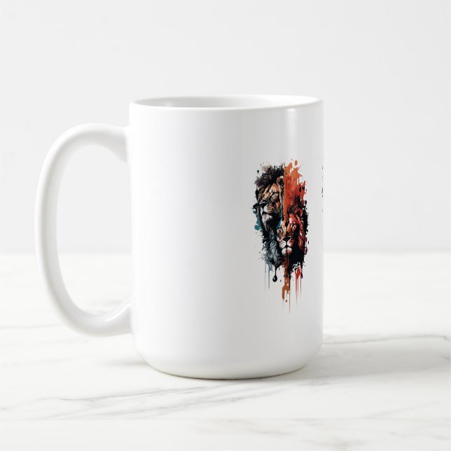 Duality of the King Split Reign Crowned by Contras Coffee Mug (Left)