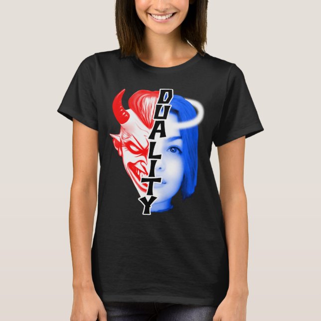 DUALITY TEE. Angel or Devil? T-Shirt (Front)