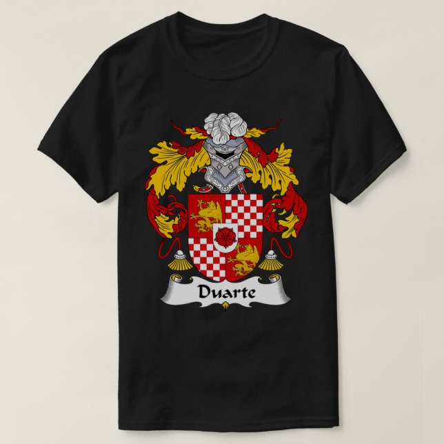 Duarte Coat of Arms Family Crest  T-Shirt (Design Front)