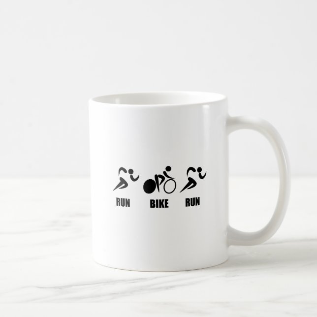 Duathlon Run Bike Run Coffee Mug (Right)