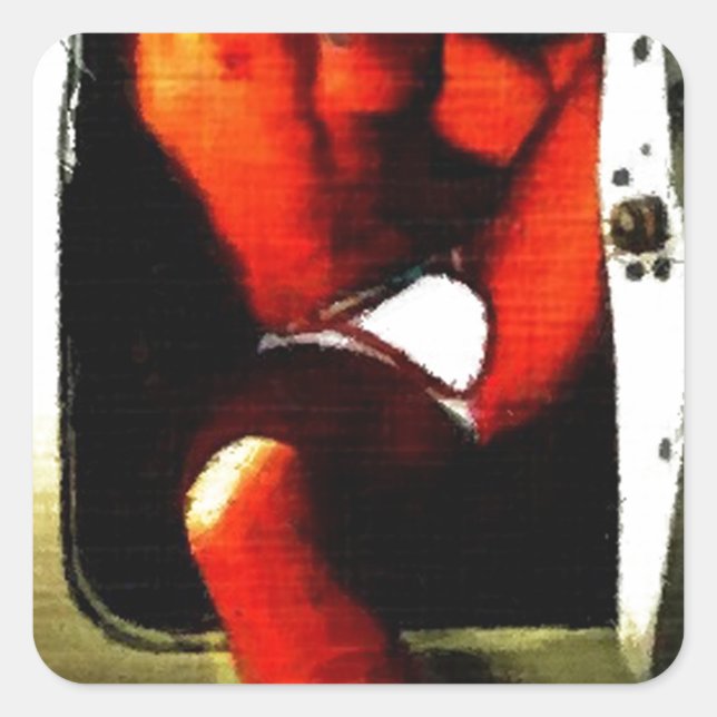 Dub Dub Dub Hunk Square Sticker (Front)