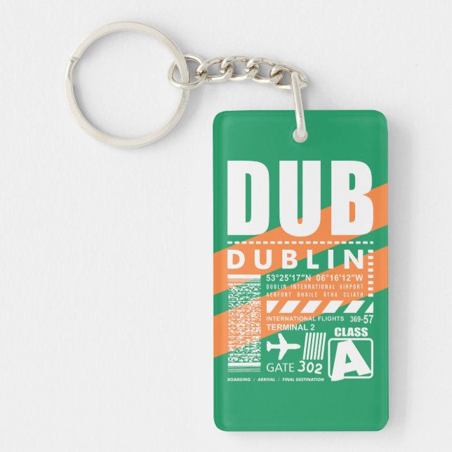 DUB Dublin Airport Key Ring (Front)