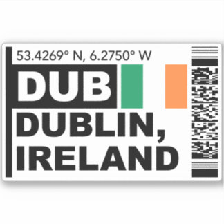 DUB Dublin Boarding Pass - Ireland Travel