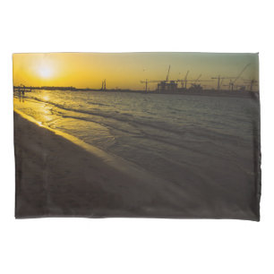 Dubai beach sunset pillowcase