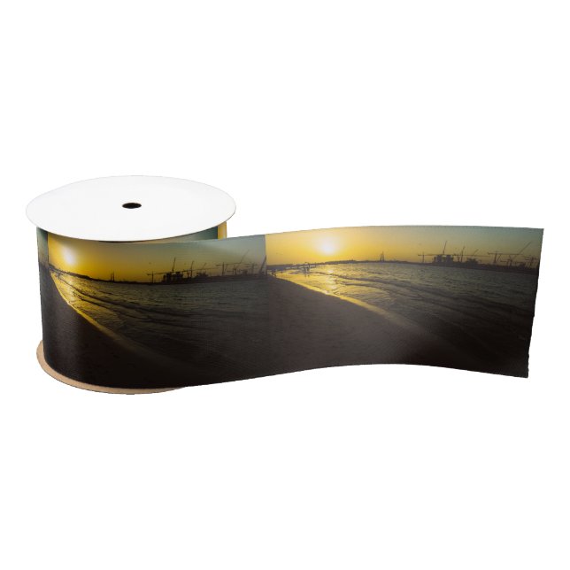 Dubai beach sunset satin ribbon (Spool)