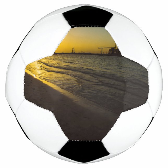 Dubai beach sunset soccer ball (Front)