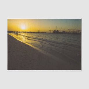 Dubai beach sunset tissue paper