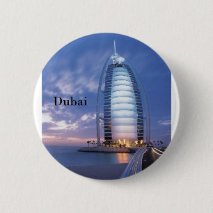 Dubai Burj Al Arab Hotel (by St.K) 6 Cm Round Badge