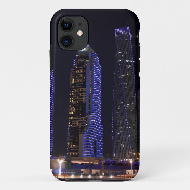 Dubai Cayan Tower at night Case-Mate iPhone Case (Back)