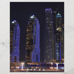 Dubai Cayan Tower at night Flyer