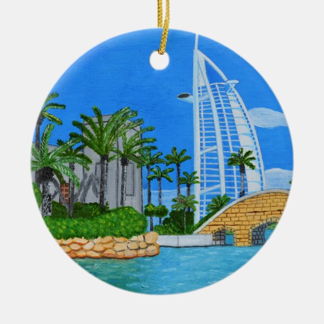 Dubai  ceramic ornament (Front)