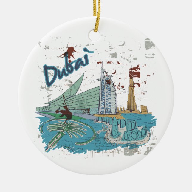 Dubai Ceramic Ornament (Front)