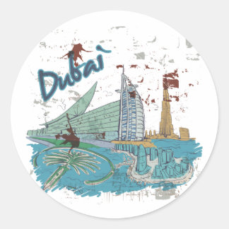 Dubai Classic Round Sticker