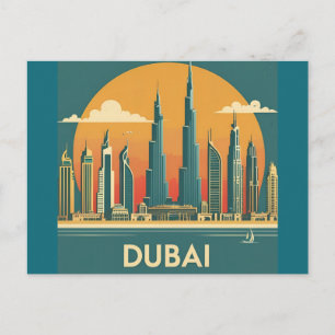 Dubai Coast Vintage Travel Postcard