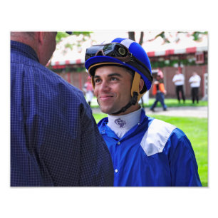 Dubai Derby winning jockey Joel Rosario Photo Print