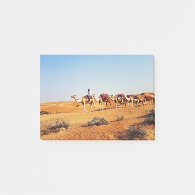 Dubai desert and camels post-it notes (Front)