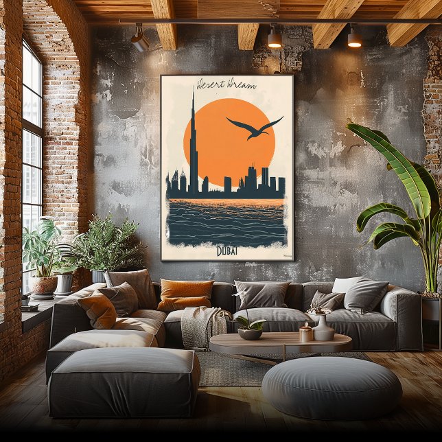 Dubai Dusk - Minimalist Skyline Reflections Poster (Creator Uploaded)