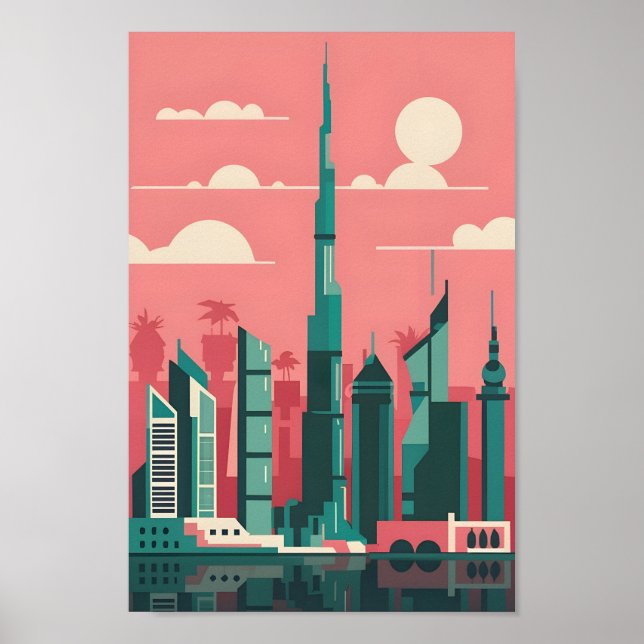 Dubai Elegance 4K Landscape Cityscape Poster (Front)