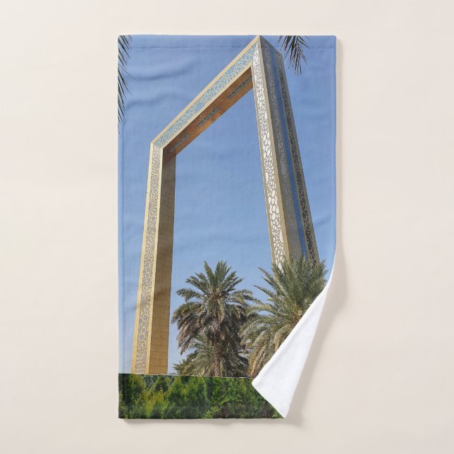 Dubai Frame building which located in Zabeel Park Hand Towel (Hand Towel)