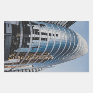 Dubai glass skyscraper rectangular sticker