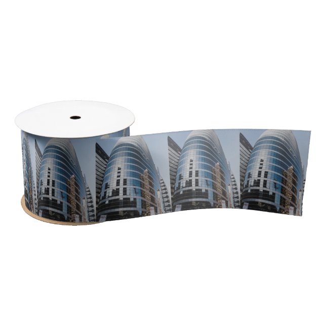 Dubai glass skyscraper satin ribbon (Spool)