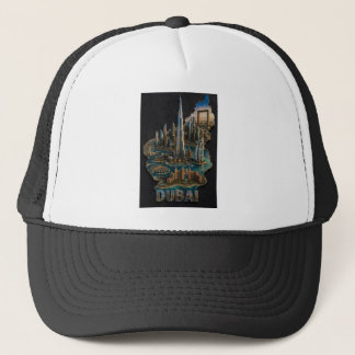 Dubai Iconic Skyline 3D Art Trucker Hat