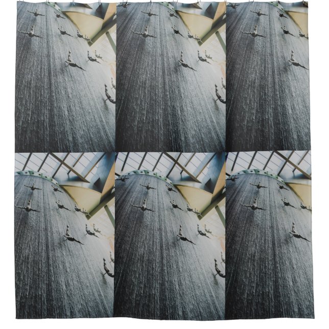 Dubai Mall water statues Shower Curtain (Front)